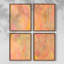 «Peach Bliss I», 4 pièces sur papier