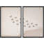 «Minimal Flying Birds over Calm Landscape», reproduction d'art sur toile encadrée, 2 pièces-124932597-124932596