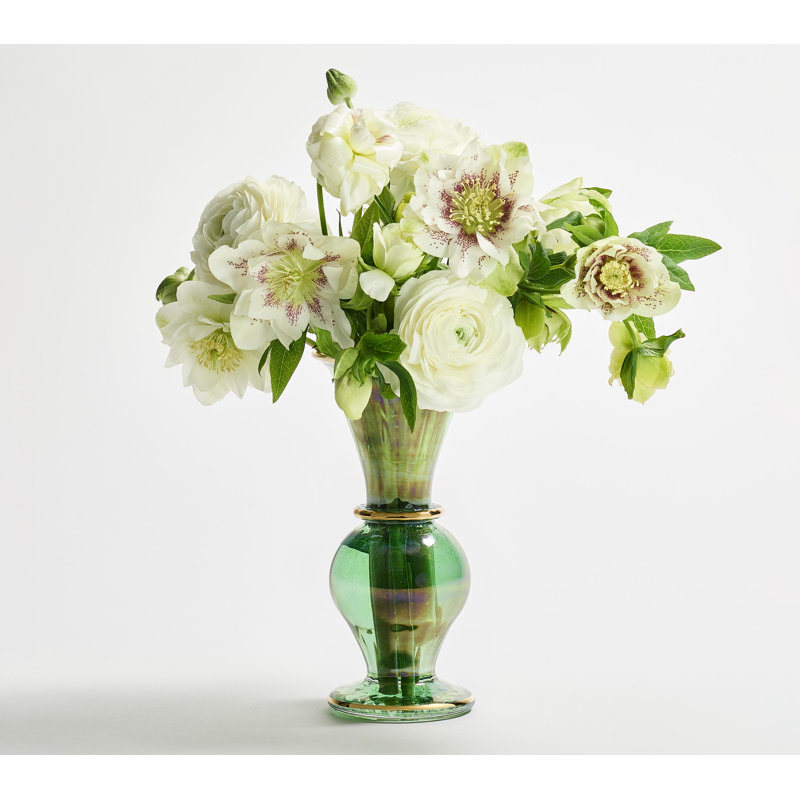 F2023 Handmade Glass Table Vase, Green