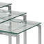 Adcock Glass Top Sled Nesting Tables