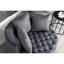 Siège en velours gris, accent pour le salon moderne avec fauteuil rembourré de mousse en velours,-646754763-646754737