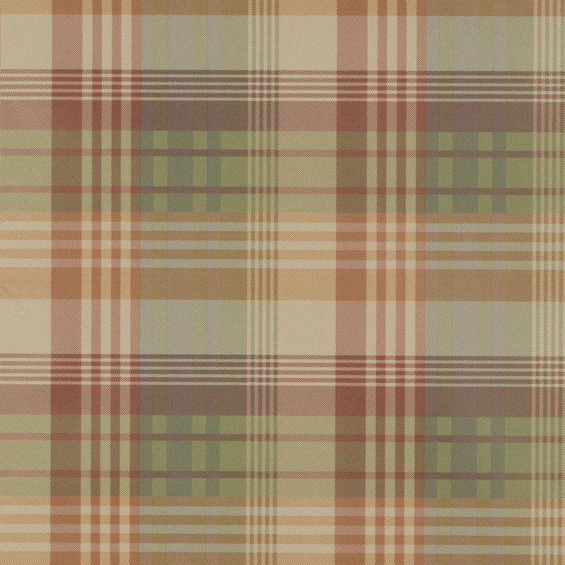 Bohemian Romance Mulberry Ancient Tartan 32.81' L x 20.47" W Wallpaper Roll, Mulberry Tartan