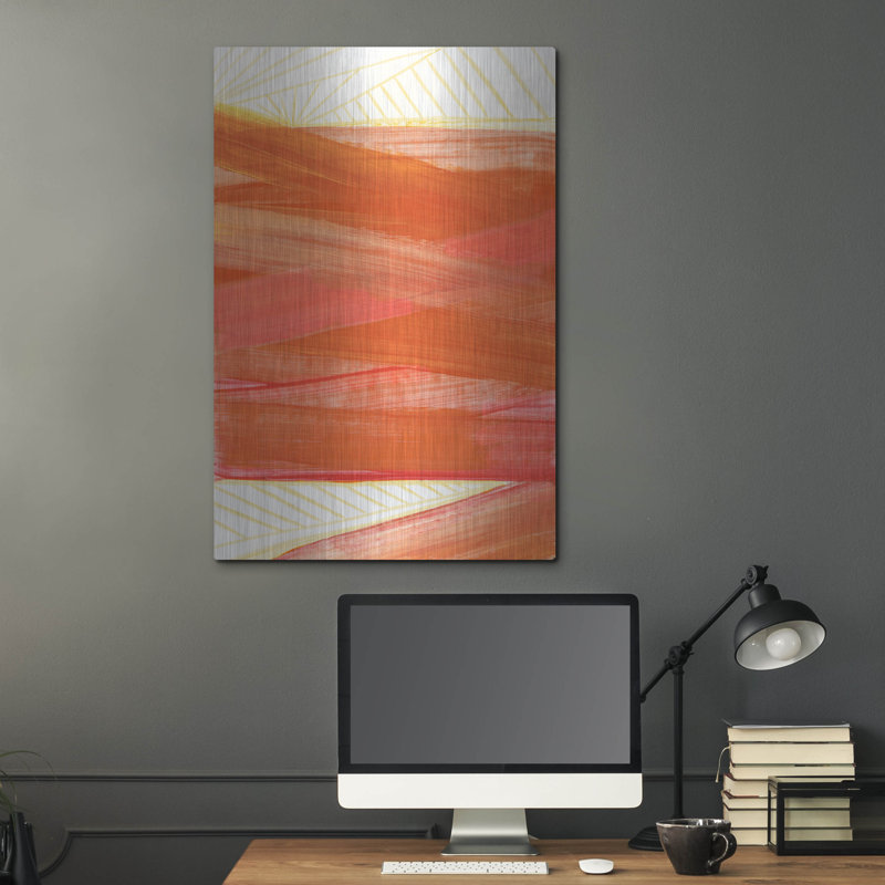  «Warm Rays 2» par Renee Kaelber, art mural en métal, H 36 po x l 24 po