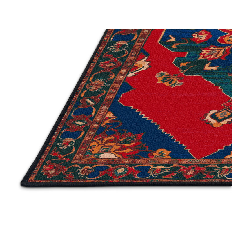 Tapis gris Tabriz lavable à la machine, Rectangulaire 7 pi x 10 pi