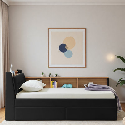 Multi-functional Daybed With Storage Headboard, Wireless Charging, 2 Storage Drawers And Led Lights by Ivy Bronx
