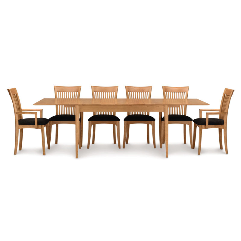 Sarah Upholstered Arm Chair, Natural Cherry, Onyx Microsuede
