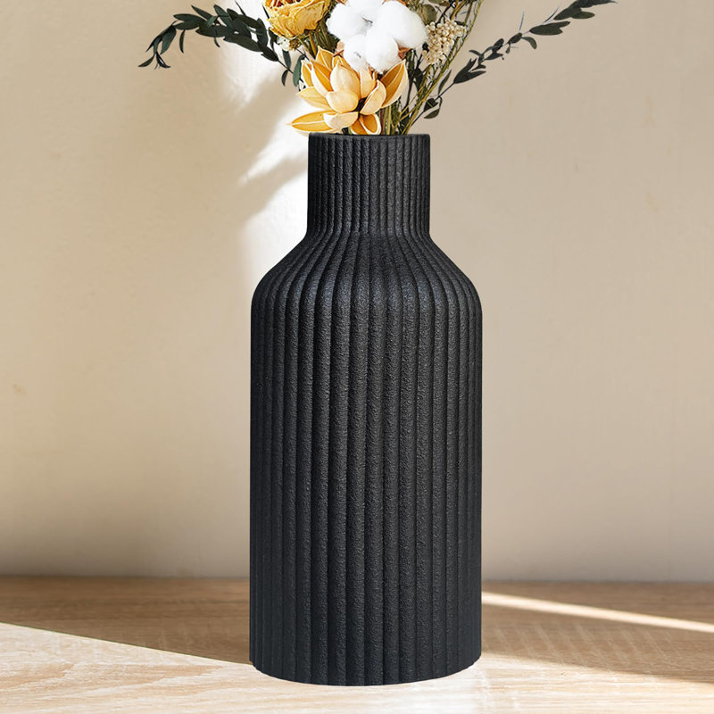 Vase en céramique simple, Noir
