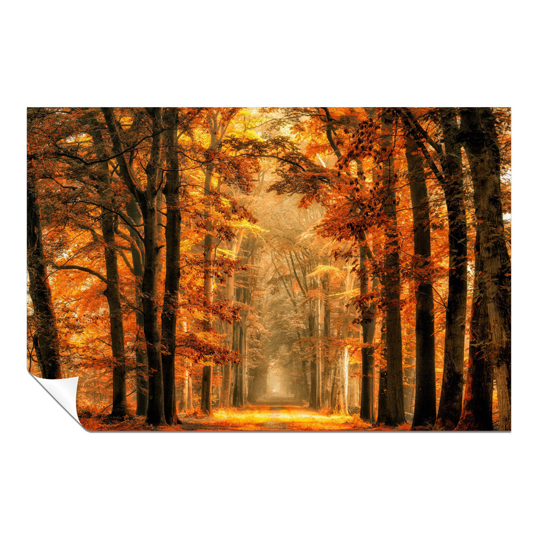 Panther Print Fine Art Prints Park In Autumn Golden Leaves Foliage Artistic Unframed Poster, Pictures For Home Walls, Bedroom, Living Room & Bathroom