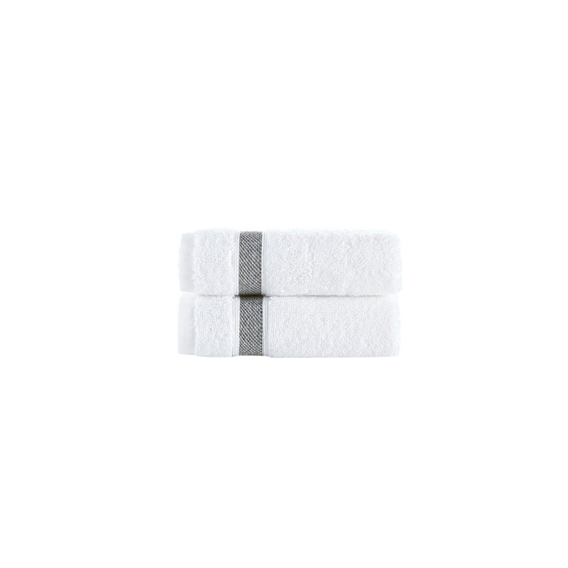 Ensemble de 2 débarbouillettes en coton turc, Anthracite