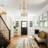 5 - Light Modern Dimmable Drum Crystal Chandelier Black Adjustable Height Pendant Light Fixture-211856006