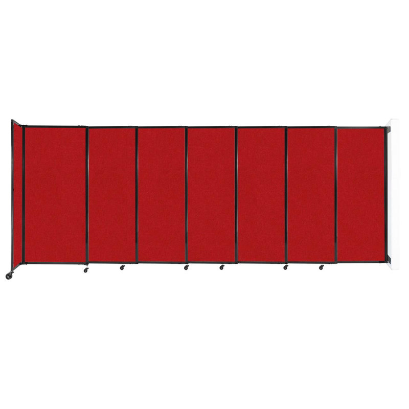 Cloison coulissante 5 pi, 72" H x 186" W x 1" D, Rouge
