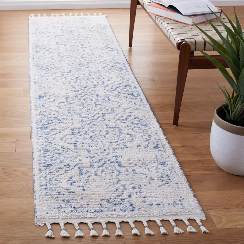 Tapis à poils longs Berlyn, Tapis de couloir 2 pi 2 po x 9 pi