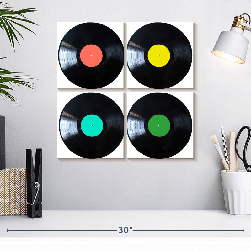 Disques de vinyle colorés Abarca, H 18 po x l 18 po