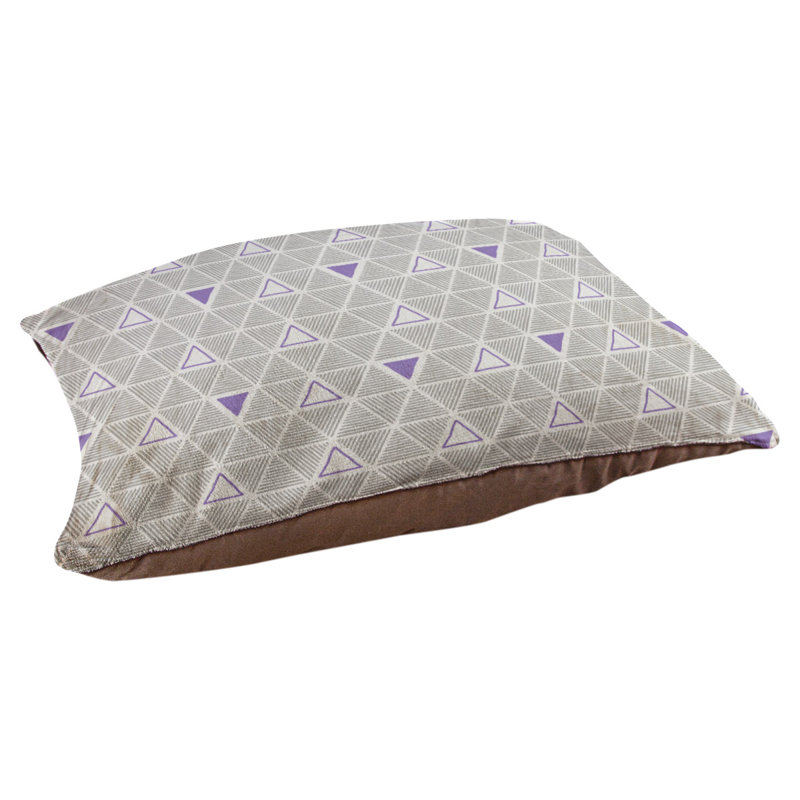 Coussin pour chien Chen, Grand (l 50 po x P 7 po x H 40 po), Mauve / Gris