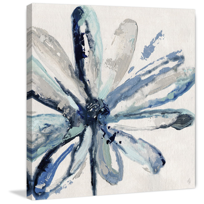 Wrapped Canvas Painting, 30cm H x 30cm W x 3.81cm D, Blue/Grey