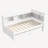 L-shaped Daybed Bookcases Bed with Power Outlets, USB Charging Ports and Drawers-1466918599-1466918596