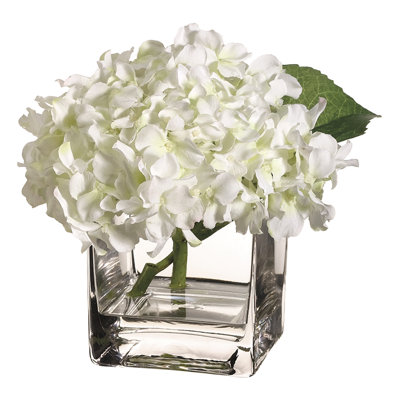 7H7W7 INC L HYDRANGEA IN Vase WH