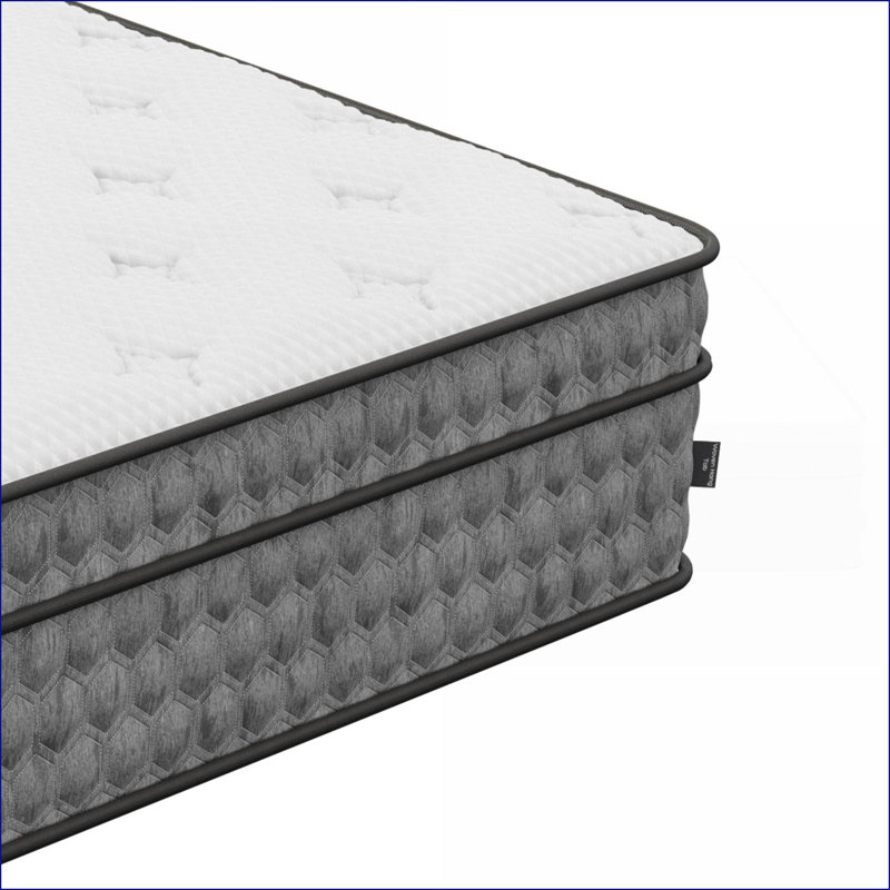 Mattresses Queen 11” Medium Gel Memory Foam Hybrid Euro-Top Mattress, Greenguard Gold, Made in USA | White | Foam+Spring