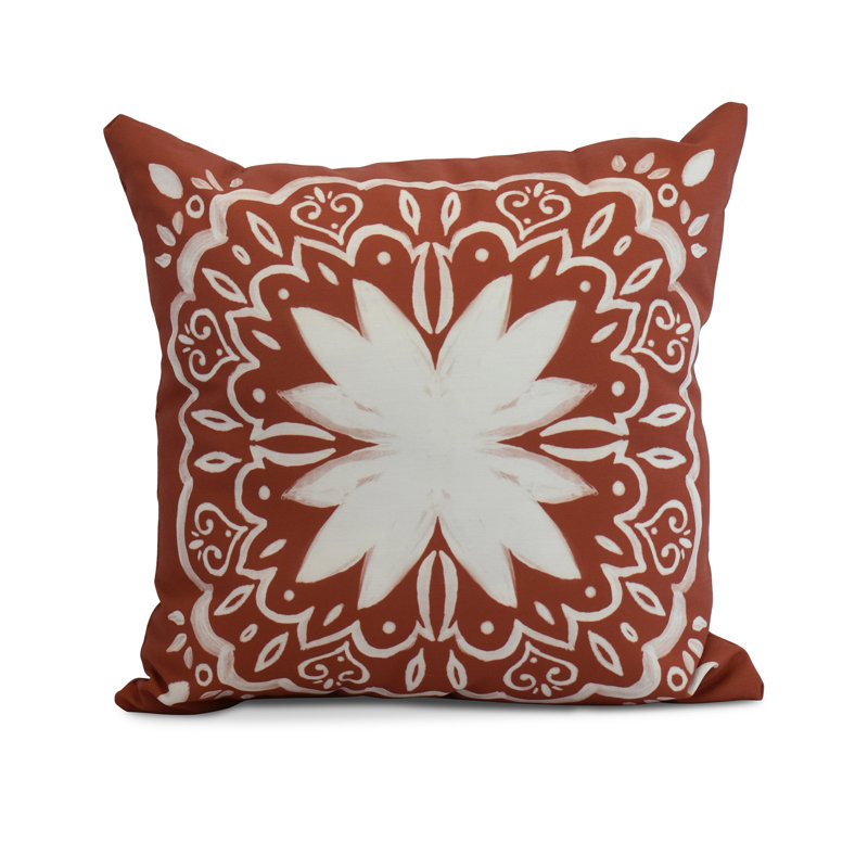 Cuban Flare Reversible Throw Pillow, Red/Orange, 20" x 20"