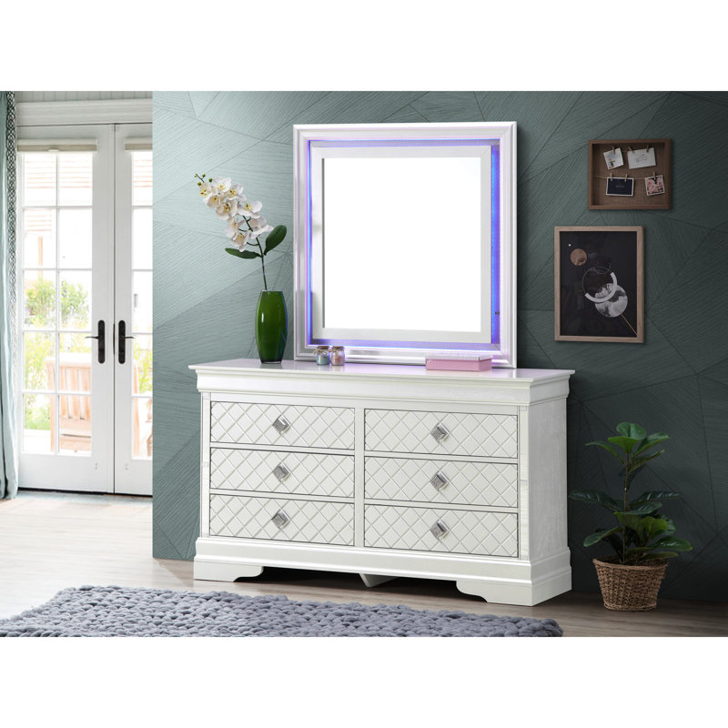 Mobilier de chambre à coucher argenté G6700-d