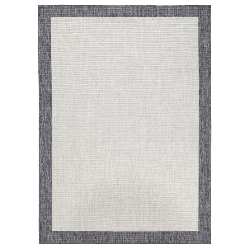 Panama Flatweave Grey/Cream Rug, Rectangle 120cm x 170cm