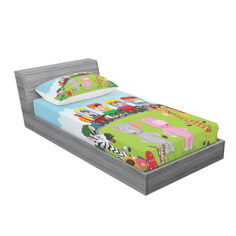 Microfiber Sheet Set, Twin Sheet Set with Fitted Sheet