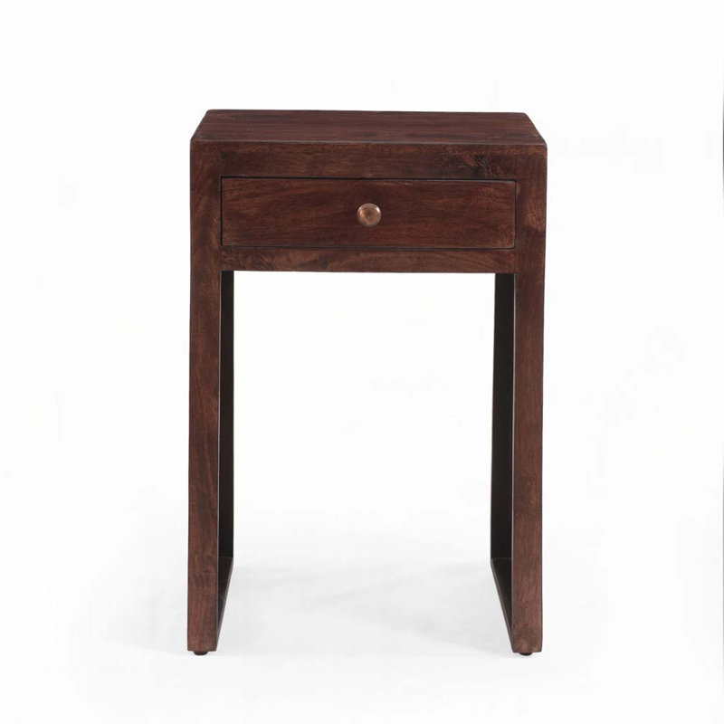 Table d'appoint en bois sculpté avec tiroirs