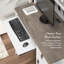Petit bureau d'ordinateur avec huche en blanc pur et gris Shiplap-569938681