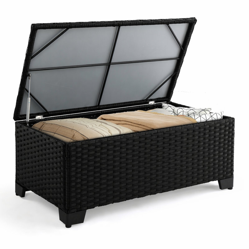 Versatile Brown Wicker Storage Side Table