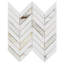 Talon 1x4 Chevron Polished Marble Mosaic Tile-798344833