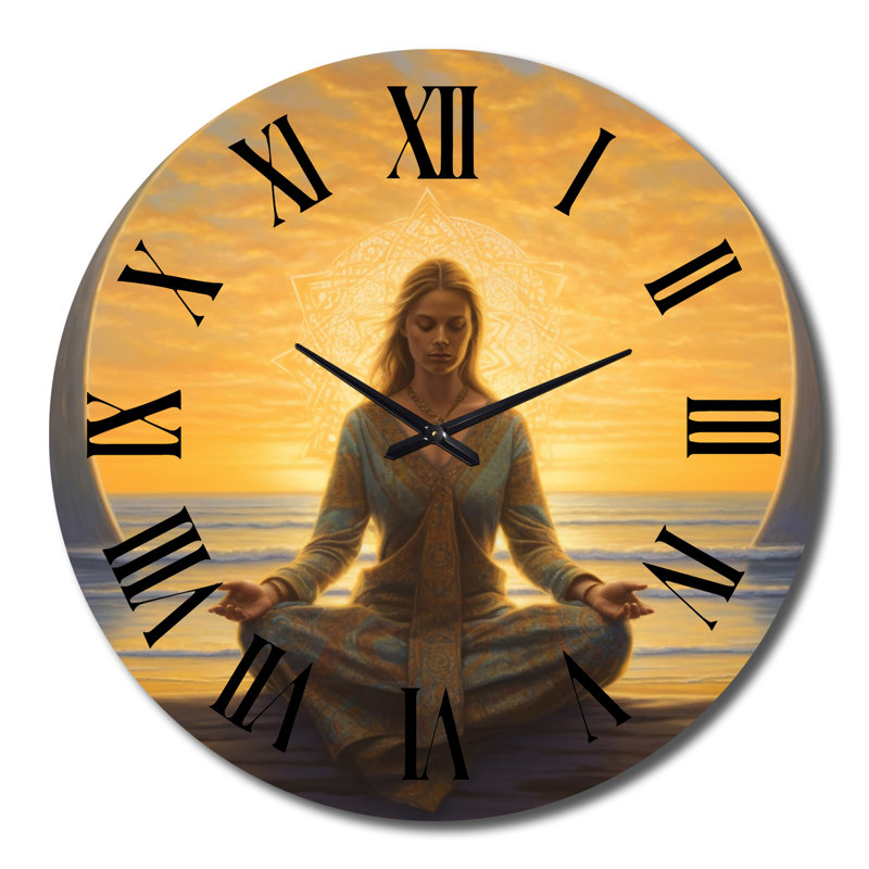 Horloge murale méditation Mindfulness, Grand