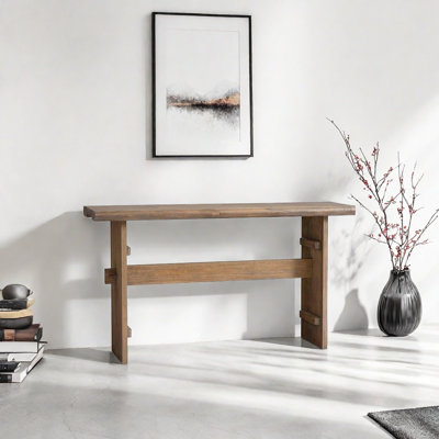 Retro Natural Wood Console Table