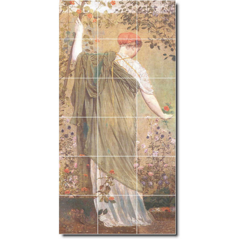 Carreau de peinture murale en céramique 24 po x 48 po 8 po x 8 po, Femme 06282