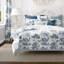 Toile indigo Jardin Du Jouy-101884093