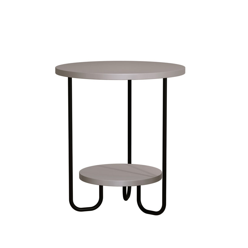 Corro Modern Side End Table White, Light Mocha