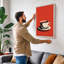 Retro Coffee Cup Mid-Century - Wrapped Canvas-1326797179-1326797177