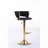 Adjustable  Swivel Fabric Upholstered Chrome Bar Stools Set with Back and Footrest-1554463644