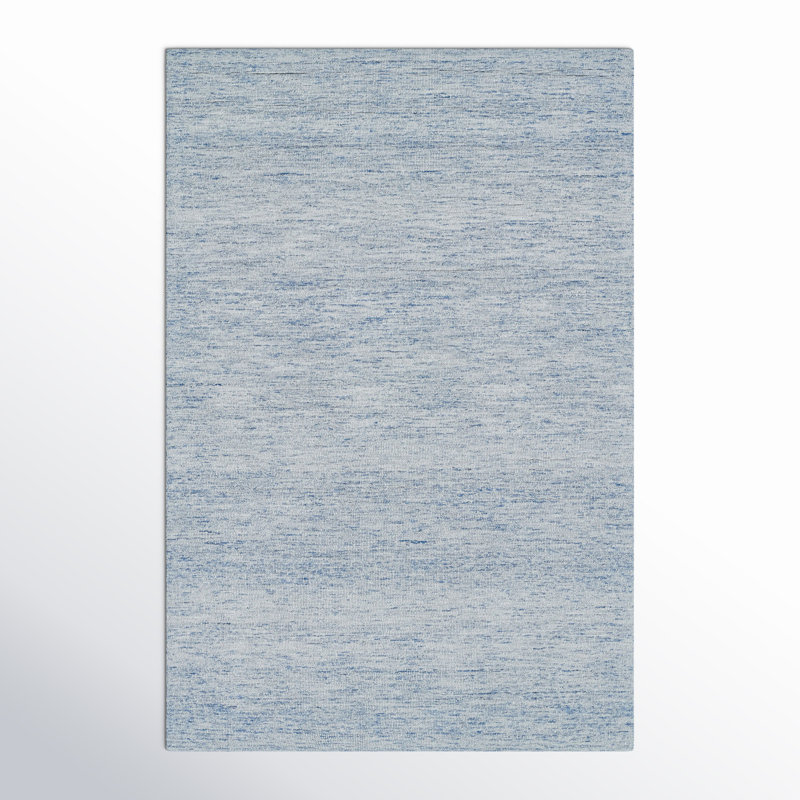 Criston Handmade Tufted Wool Light Blue/Sand Area Rug, Rectangle 2' x 3'