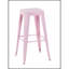 Tabouret à hauteur de comptoir de 30 pouces, ensemble de 2 tabourets de bar en métal sans dossier, non empilable, amovible et facile à assembler, conception peu encombrante pour îlot de cuisine / bar / café / salle à manger (rose)-619615424-619615426-619615432