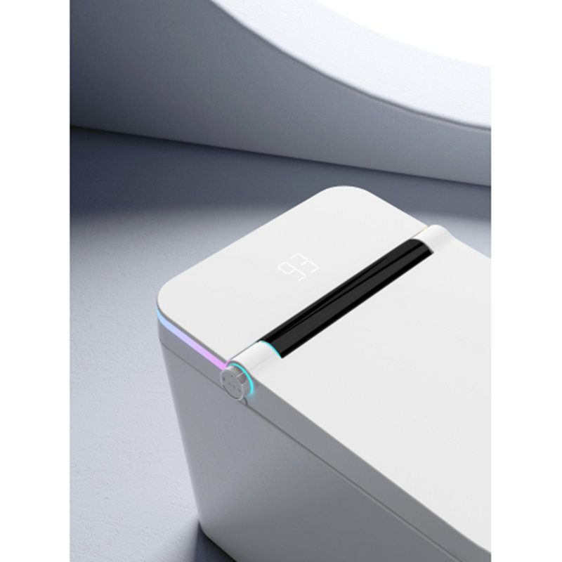Toilette intelligente avec bidet intégré, sans réservoir, couvercle automatique, siège chauffant, affichage numérique