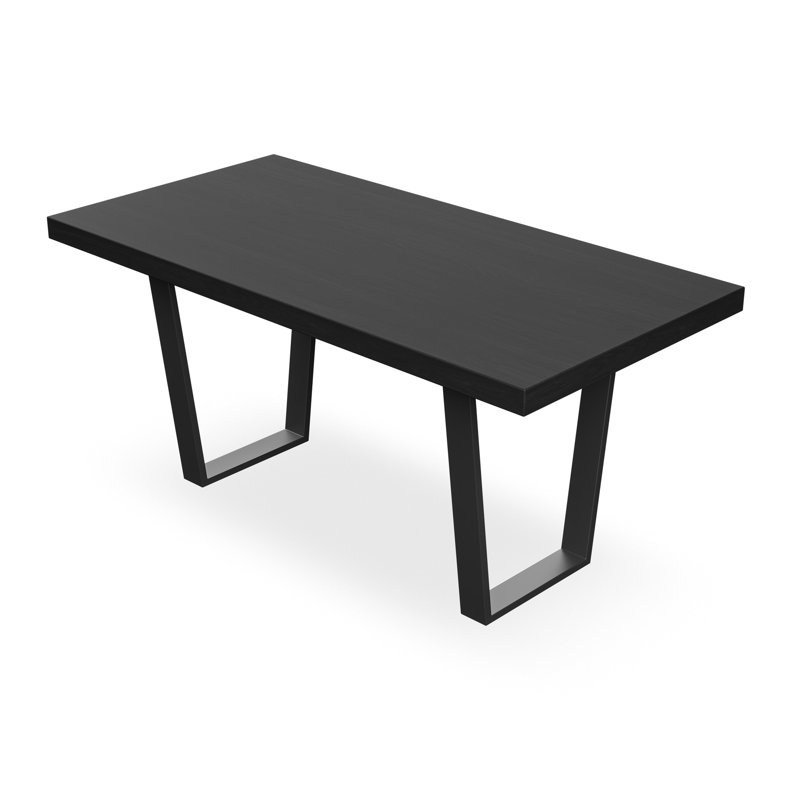 Shardul Dining Table Modern Table w Black Legs, Black