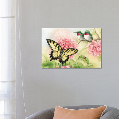 Humingbird Garden I 1 Piece Wrapped Canvas Painting
