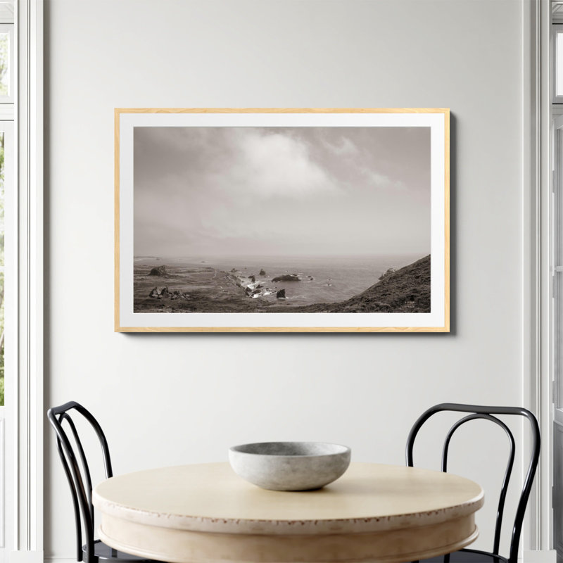 «When Sea Becomes Sky» par Nathan Larson, Papier avec cadre photo en érable, Oui, H 32 po x l 48 po
