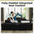 Boneless Oversized Sectional Double Lounge Chaise With Cloud Plush Sofa Bed, No Assembly Required, Fluffy Modern Sleeper Loveseat Chair For Indoor Living Room Bedroom Reading, Movie /Play Room-1777788694