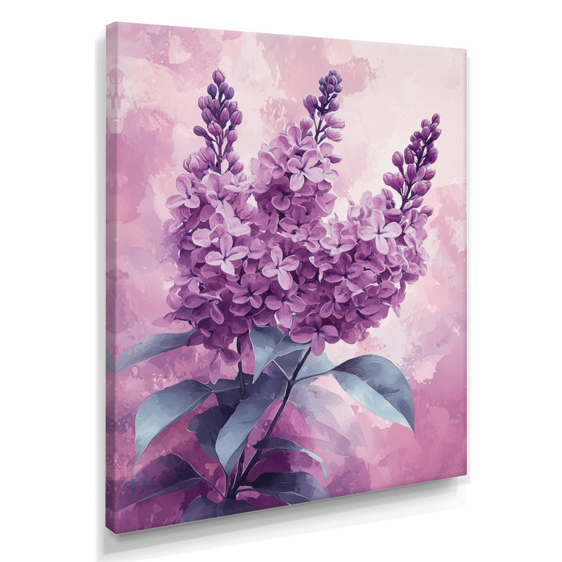 Jaqueline - Art mural sur toile à motif floral, H 32 po x l 16 po, Toile tendue, Ne s’applique pas