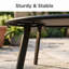 Ensemble de tables basses gigognes 2 pièces, tables d'appoint en métal noir pour l'extérieur