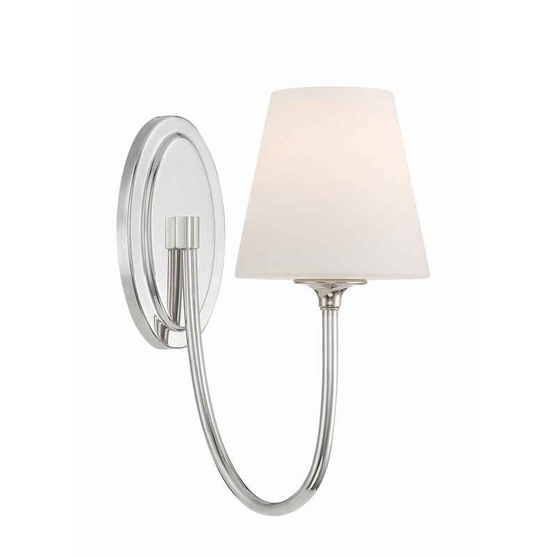 Margarett LED Armed Sconce, Polished Nickel