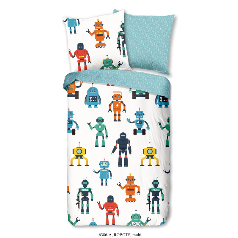 Cotton Abstract Duvet Cover with Pillowcases