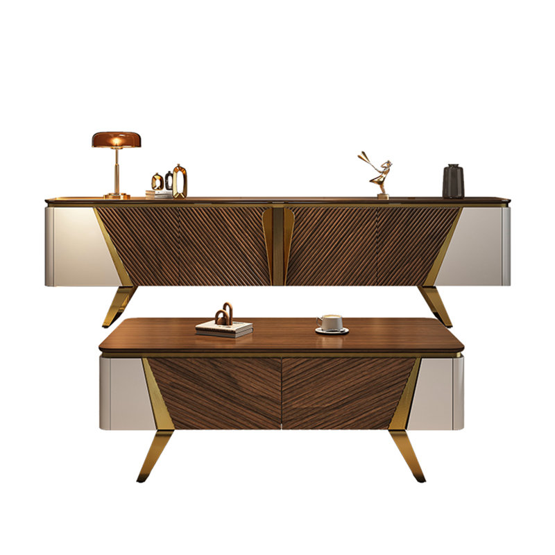 Modern style TV stand with coffee table