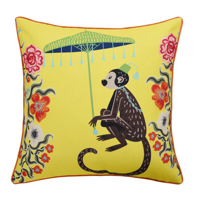 Maharaja Monkey Right Side Throw Pillow